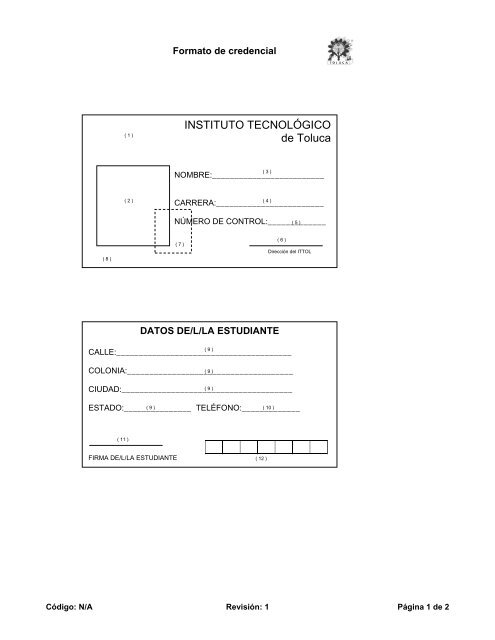 5 FORMATO DE  - Instituto TecnolÃ³gico de Toluca