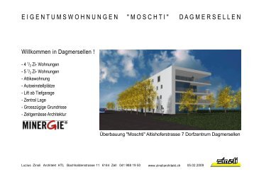 eigentumswohnungen " moschti " dagmersellen - Zinsli Architekten AG