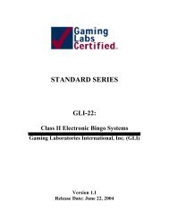 Class II Electronic Bingo Systems - Gaming Laboratories International