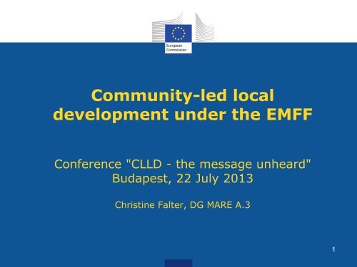 Community-led local development under the EMFF
