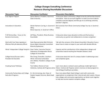 Resource Sharing Roundtable Discussions Topics - College ...