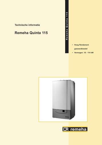 Remeha Quinta 115 - Coster Warmte Techniek
