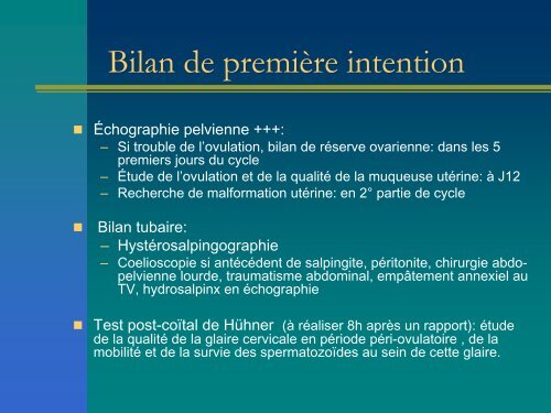 ECHOGRAPHIE ET INFERTILITE FEMININE ECHOGRAPHIE ET ...