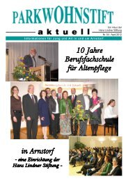 10 Jahre Berufsfachschule fÃ¼r Altenpflege in Arnstorf - Parkwohnstift ...