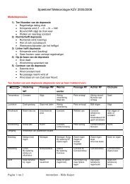 Spiekbrief Meteorologie KZV 2005/2006