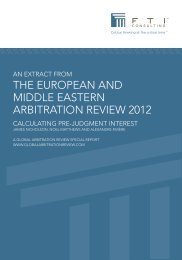 the european and middle eastern arbitration review ... - FTI Consulting