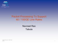 Packet Processing to support 40 /100GE Line Rates - Ethernet ...