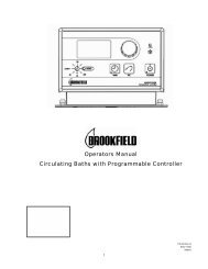 Brookfield Programmable Controller Operators Manual