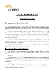 Projet pÃ©dagogique - DouÃ©-la-Fontaine