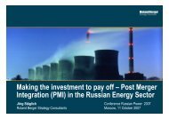 Post Merger Integration (PMI) - Roland Berger Strategy Consultants