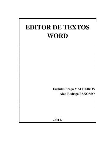EDITOR DE TEXTOS WORD - UNESP