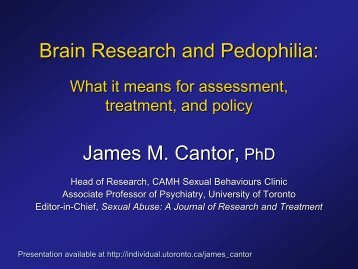 Brain Research and Pedophilia - Association for the Treatment of ...