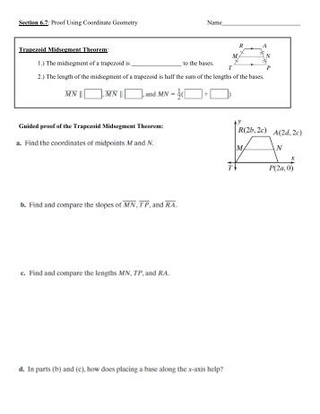 Section 6.7: Proof Using Coordinate Geometry ...