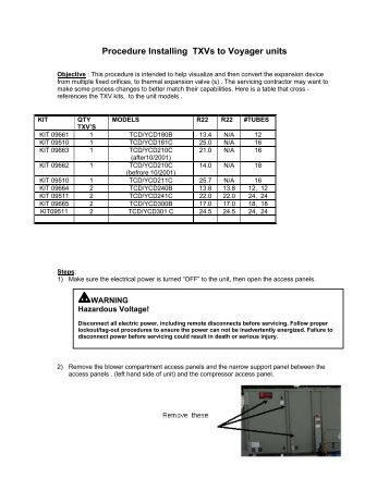 Adding TXVs to Voyager units - HVAC.Amickracing