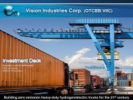 Vision Industries Corp. (OTCBB:VIIC) - Vision Motor Corp