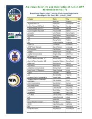 Registrant list - Broadband Technology Opportunities Program ...