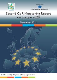 Second CoR Monitoring Report on Europe 2020 - Sign In - Europa