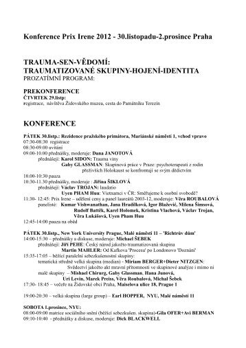 Konference Prix Irene 2012 - 30.listopadu-2.prosince Praha ...