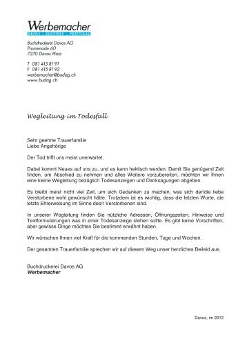 (Wegleitung im Todesfall für auf Homepage)