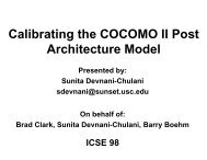 Calibrating the COCOMO II Post Architecture Model