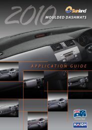 Sunland Dashmats PDF Application Catalogue - Motormate
