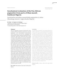 Geochemical evaluation of the Pan-African pegmatites from ... - RMZ