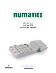 G3 Series Modbus TCP Technical Manual - Numatics