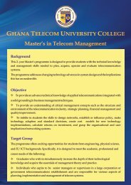 MSc. Telecommunications Management - GTUC