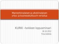 Timo Välttilä, Raute Oy (KURKI-Diploman opiskelija) - Kurki-hanke