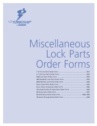 Order Form - Sargent Locks
