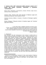 L' istanza etica dell' autonomia della persona umana ed il diritto alla ...