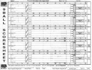 9-Ball Scoresheet - American Poolplayers Association