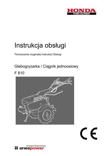 instrukcja obsÅugi f810 - Honda
