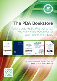 The PDA Bookstore - store.pda.org - Parenteral Drug Association