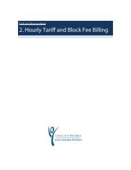 Hourly Tariff and Block Fee Billing Chapter only - Legal Aid Ontario