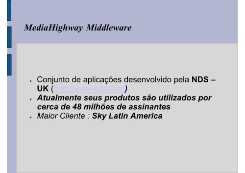 Middleware para Set-top Boxes Um enfoque prÃ¡tico - UFF