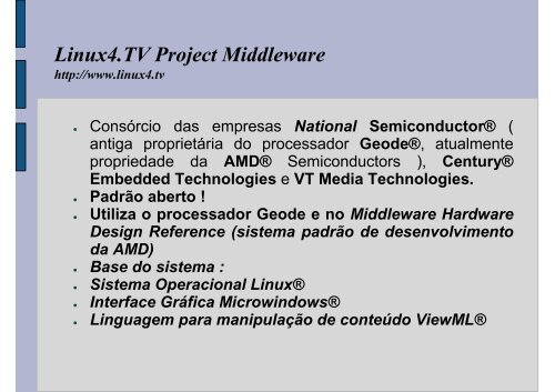 Middleware para Set-top Boxes Um enfoque prÃ¡tico - UFF