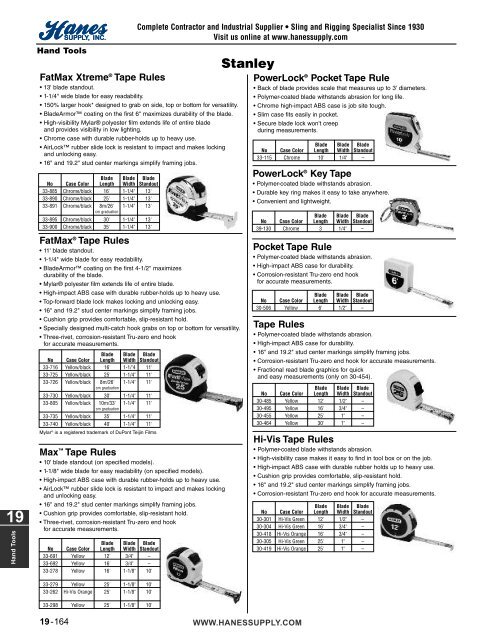 19-Hand Tools (125-174).50_200310.qxd - Hanes Supply, Inc