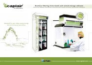 Ductless filtering fume hoods and vented storage cabinets ... - LabPro