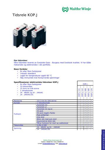 Tidsrele KOP.J - Malthe Winje Automasjon AS