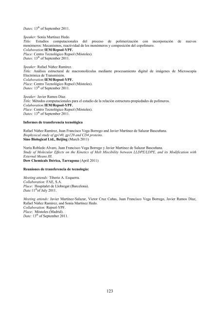 ANNUAL REPORT 2011 - Instituto de Estructura de la Materia