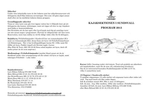 2013 PROGRAM KAJAK.pdf - Friluftsfrämjandet