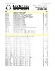 MSRP Pricing - Lex Tec Inc.