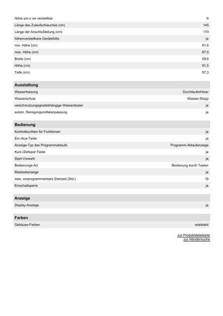 Produktdatenblatt Siemens SE 54 M 568 EU edestahl - Red Zac