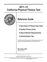 Reference Guide 2011â12 California Physical Fitness Test