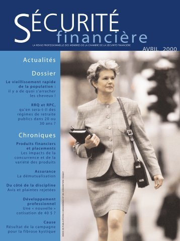 avril 2000 - Chambre de la sÃ©curitÃ© financiÃ¨re