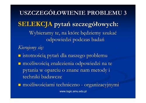 ETAPY PROCESU BADAWCZEGO