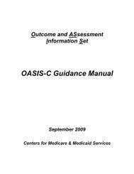 OASIS C CMS Regulatory Guidance - Selman-Holman & Associates