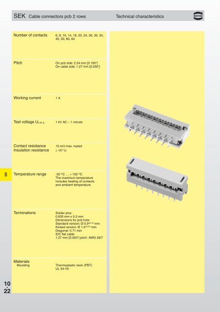 10. 01 SEK SEK â Insulation Displacement Connector ... - Harting