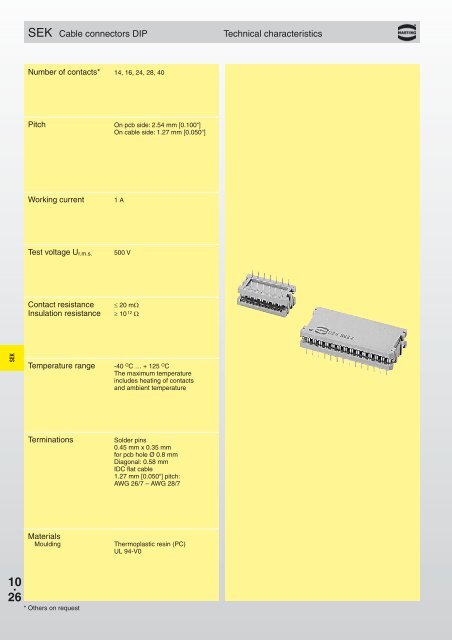 10. 01 SEK SEK â Insulation Displacement Connector ... - Harting